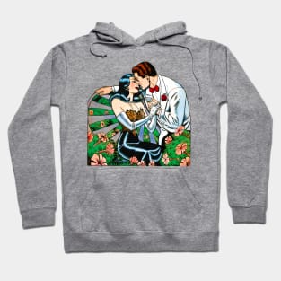 Love Kiss of Elegant and Classic Couple Diary Valentines Day Retro Vintage Comic Book Hoodie